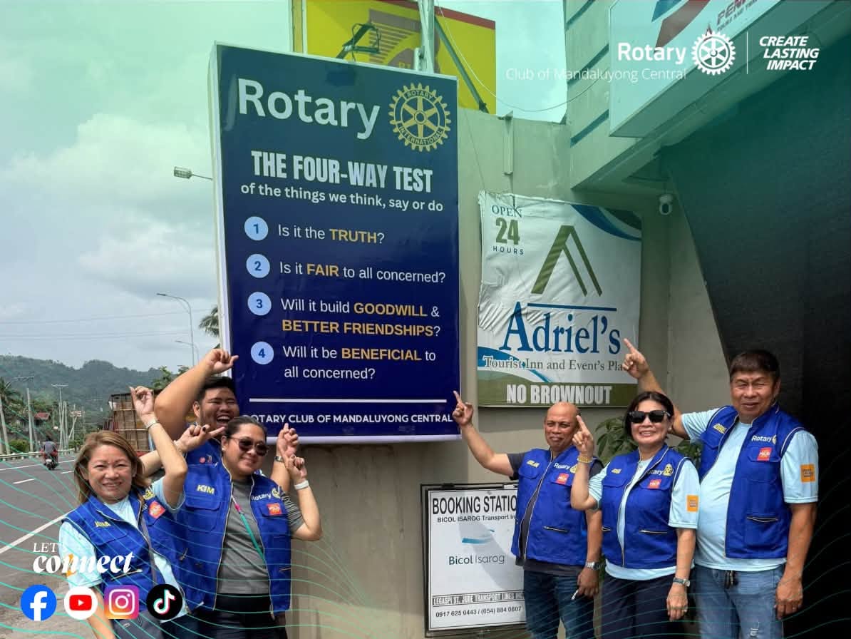 Rotary Four-Way Test sign