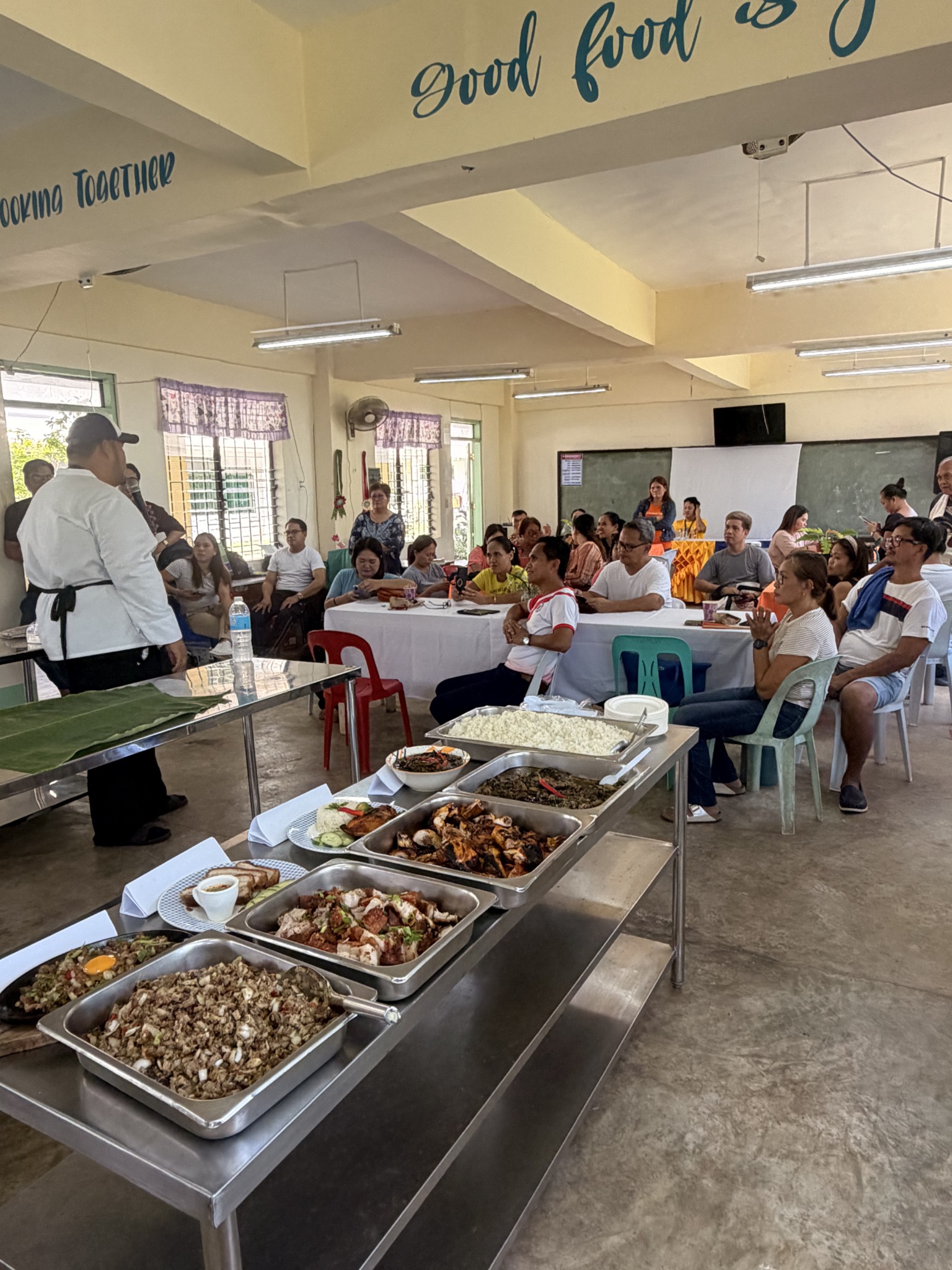 Participants attending culinary workshop